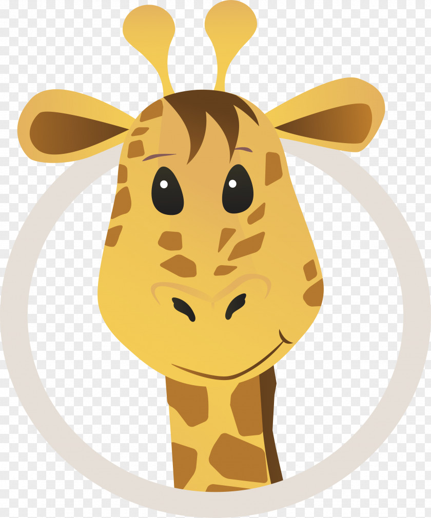 Lovely Cartoon Giraffe Northern Drawing Clip Art PNG