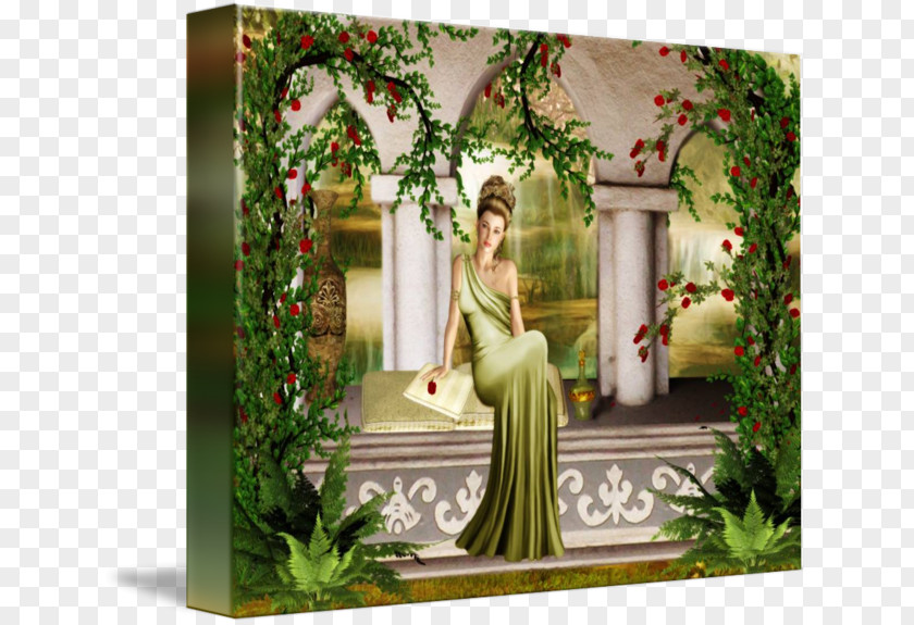 Goddess Floral Design Picture Frames PNG