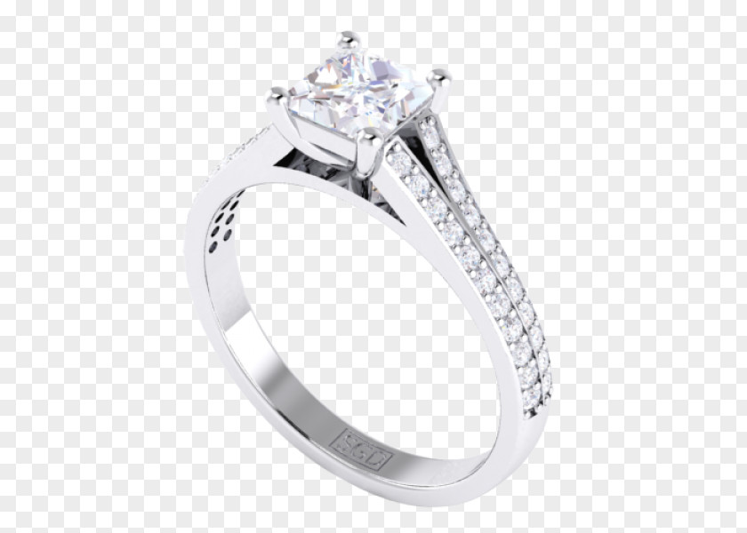 Princess Cut Diamond Rings Wedding Ring Silver Jewellery PNG