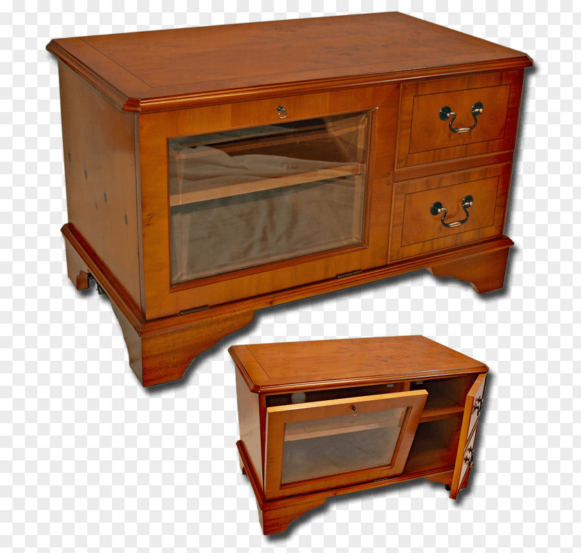 Table Bedside Tables Drawer Wood Stain PNG