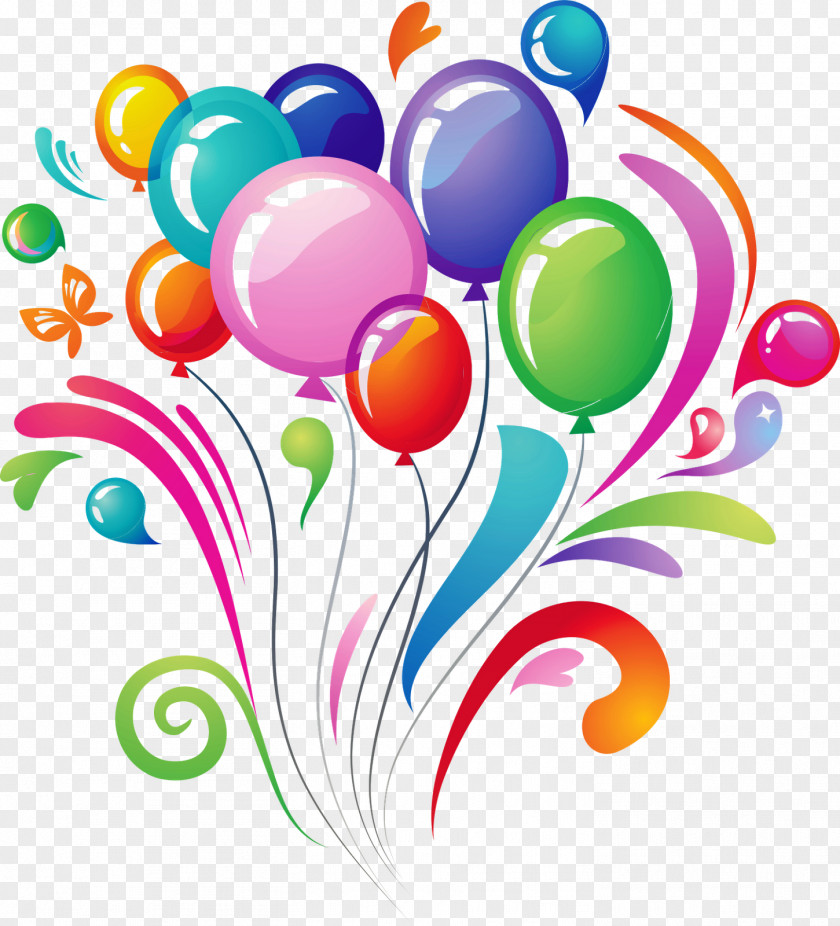Balloon Birthday Cake Clip Art PNG