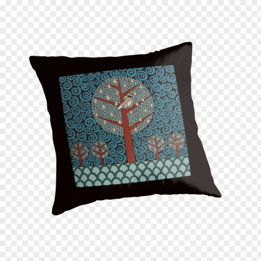 Pillow Throw Pillows Cushion Pear Partridge PNG