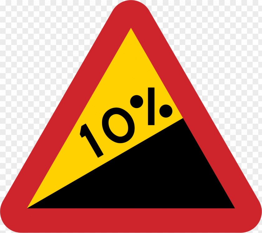 Road Traffic Sign Slope Gradient PNG