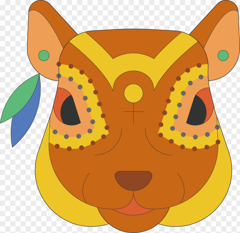 Vector Hand-painted Color Cat Lion Tiger Giraffe Animal PNG