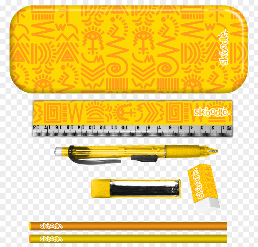 Yellow Pencil Blue Orange PNG