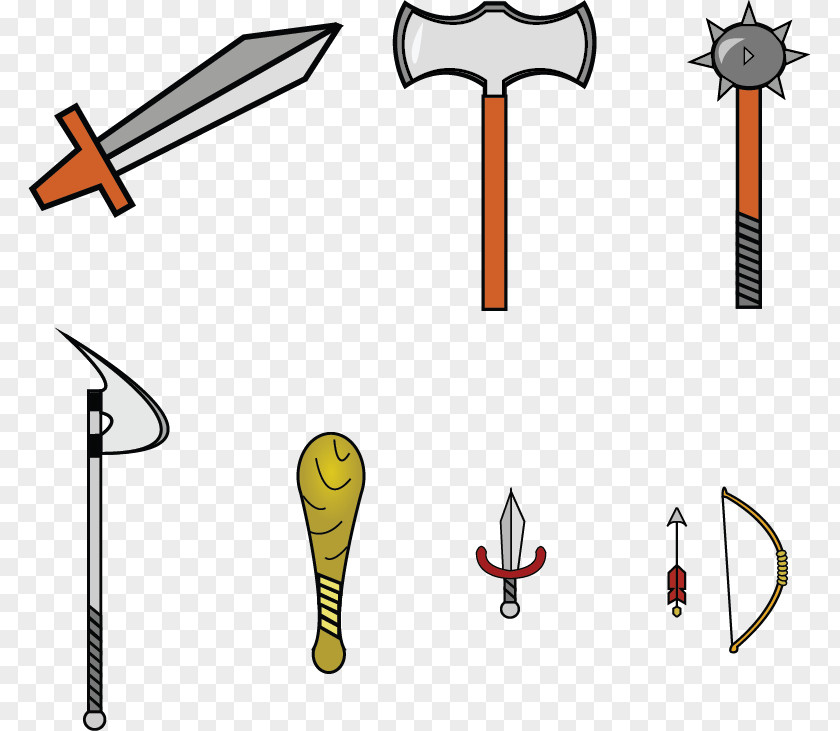Ancient Weapons Sword Clip Art Line Product Design Point PNG