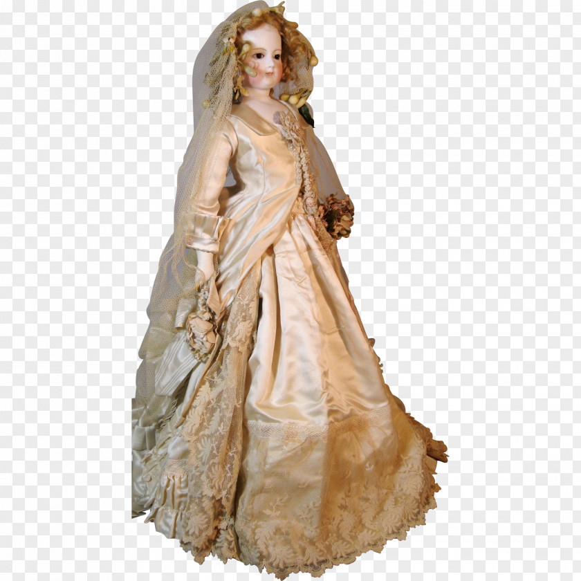 Bride Bisque Doll Dress Barbie Fashion PNG