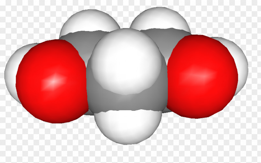 Spacefilling Model 1,3-Propanediol Propylene Glycol Chemical Compound PNG
