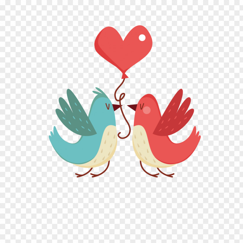 Cartoon Bird Heart PNG