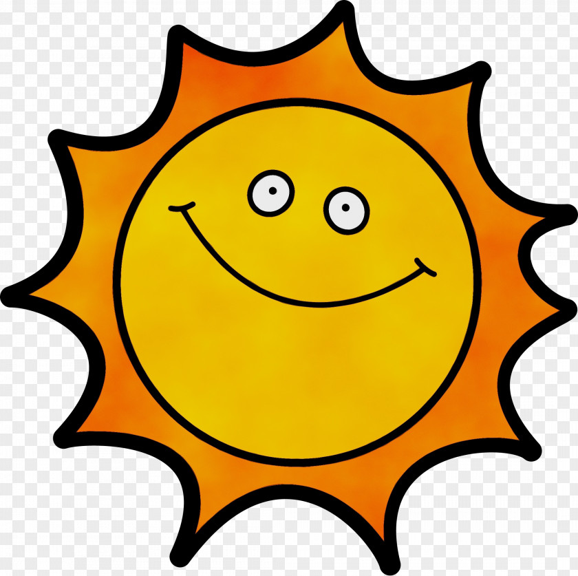 Happy Cartoon Orange PNG