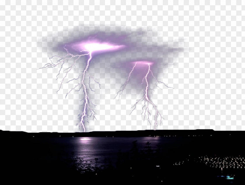 Pink Lightning Energy Purple Phenomenon Wallpaper PNG