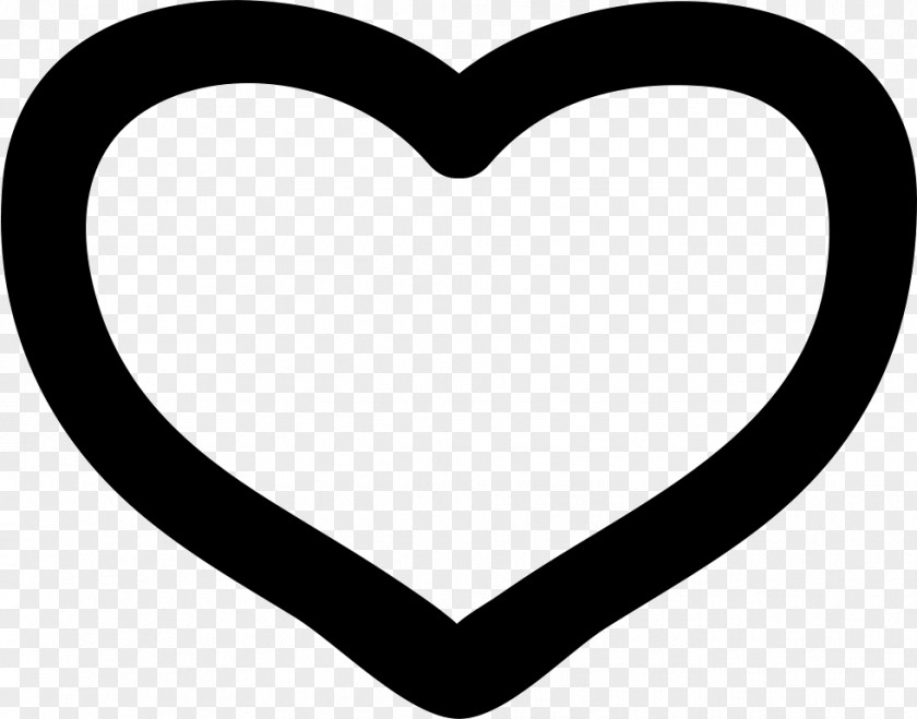 Black And White Simplicity Heart Clip Art PNG