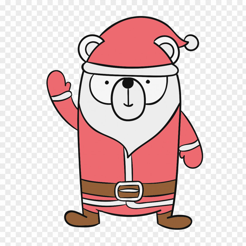 Hand-painted Christmas Giant Panda Drawing Cartoon Illustration PNG