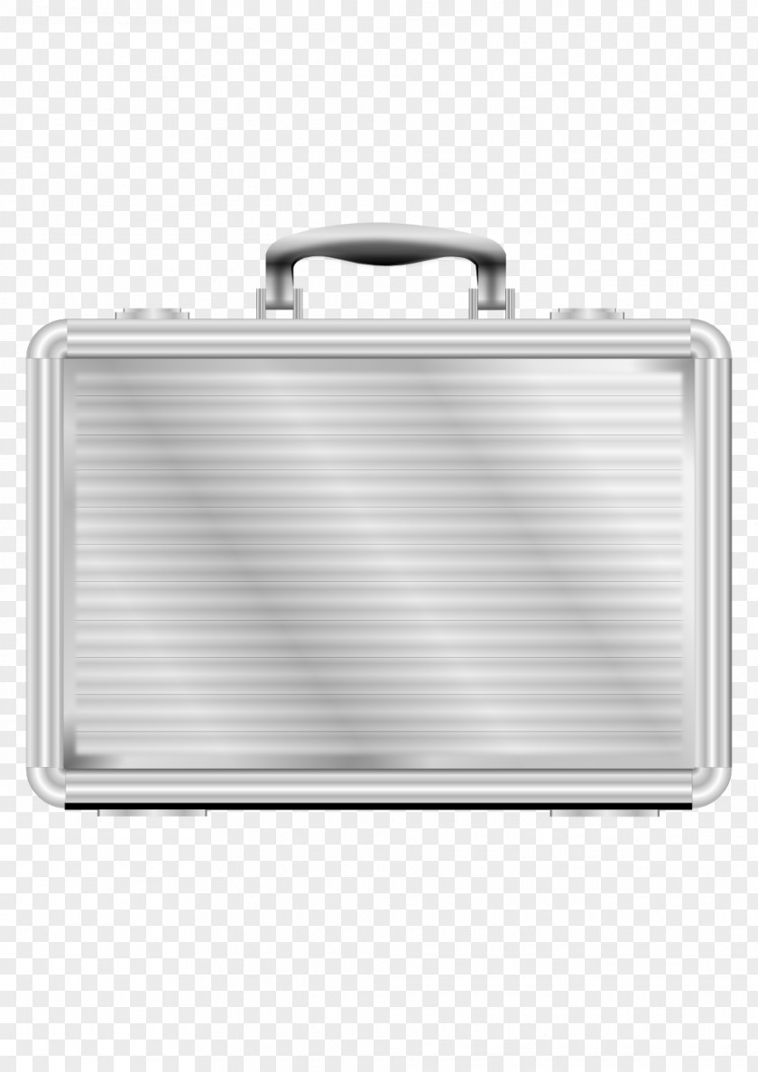 Steel Briefcase Metal Silver Clip Art PNG