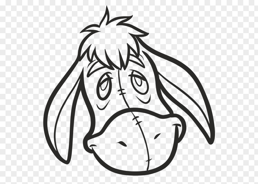 Winnie The Pooh Eeyore Piglet Drawing Cartoon Sketch PNG