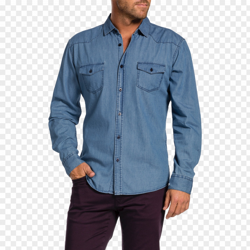 Denim Shirt Textile Sleeve PNG