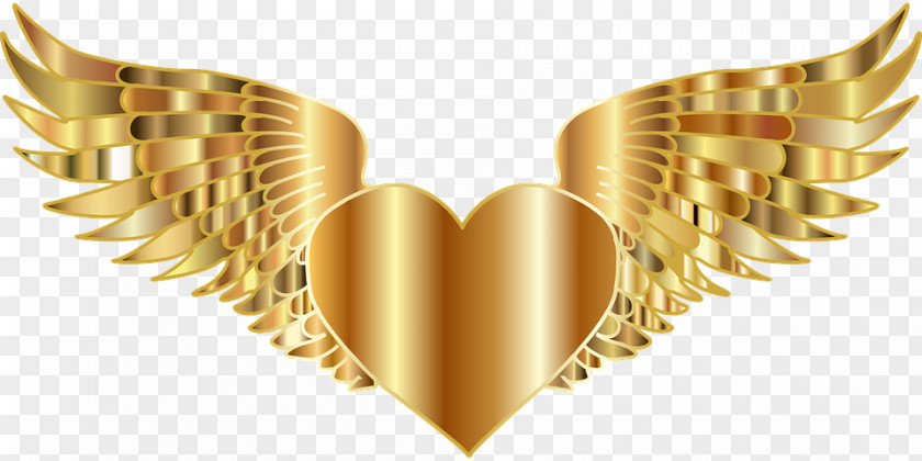 Gold Heart Clip Art PNG