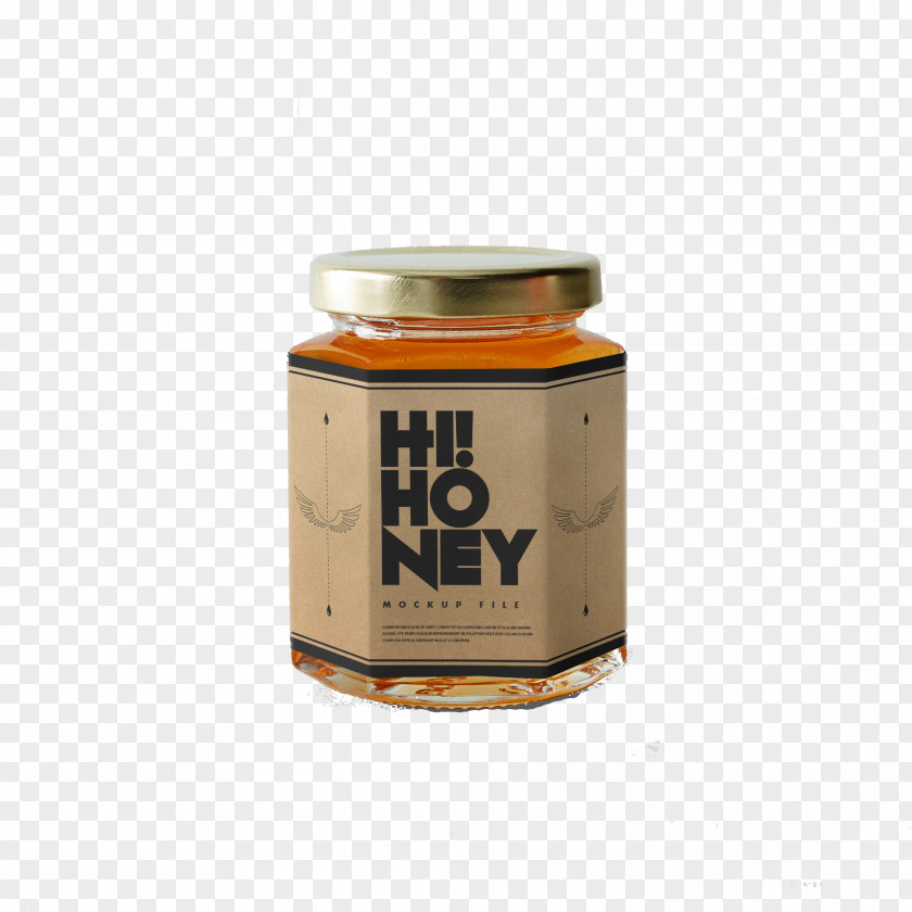 Honey Pot Psd Material Mockup Jar PNG