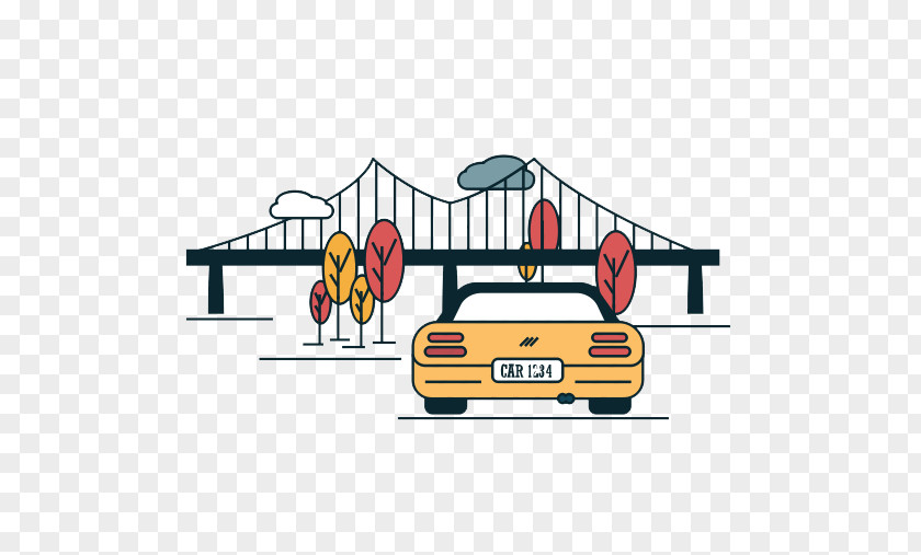 Overpass Car Clip Art Design Image PNG