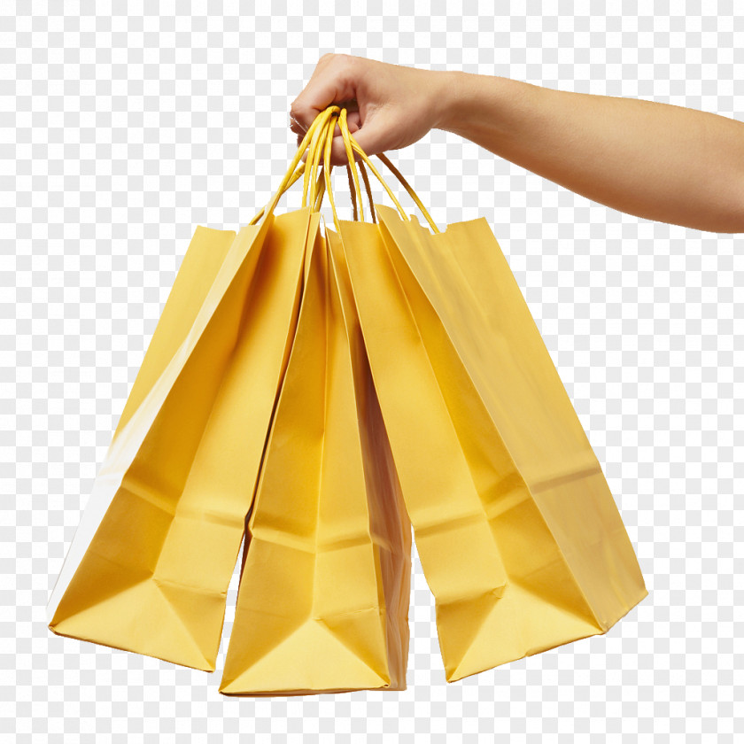 A Shopping Bag In One's Hand Paper Reusable PNG