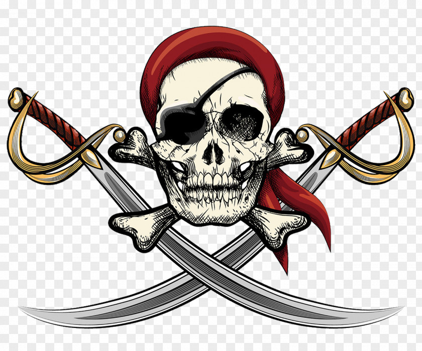 The Pirates Painted Her Eyes Skull Piracy Wall Decal Clip Art PNG