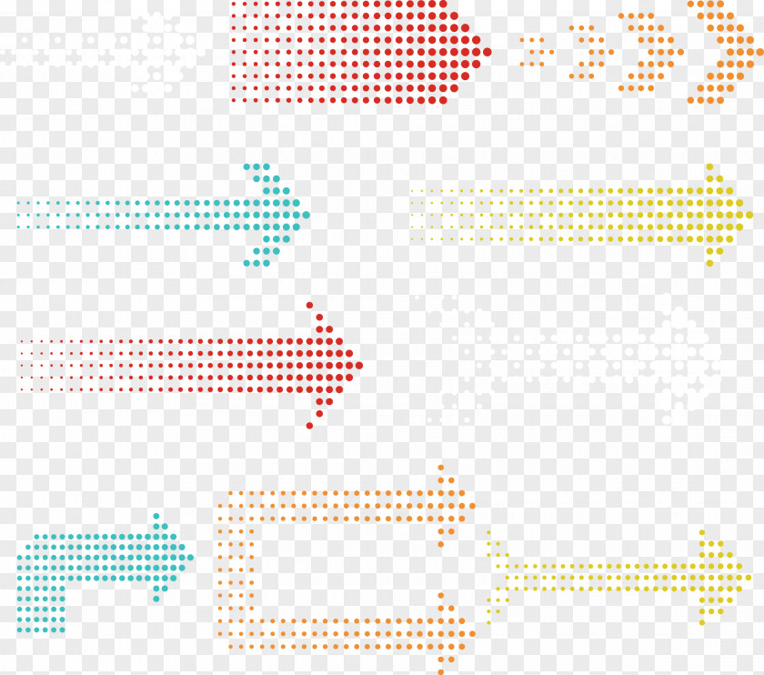 Vector Hand-painted Dotted Arrows Graphic Design Euclidean PNG