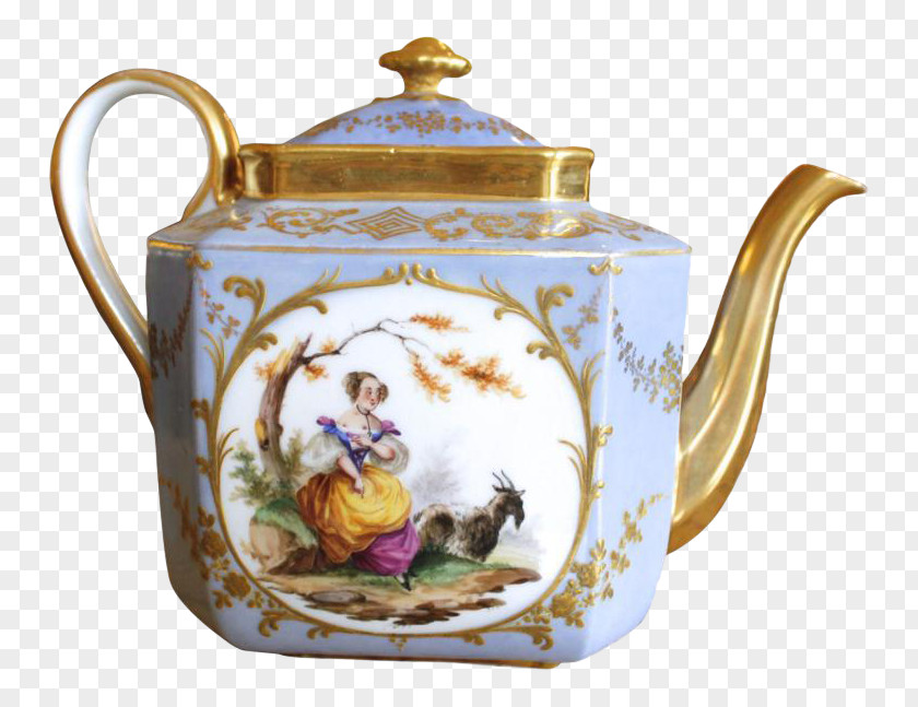 Cup Porcelain Jug Teapot Saucer Tea Set PNG