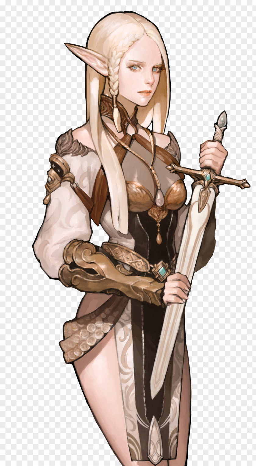 Sword Woman Mabinogi Duel Concept Art Character PNG