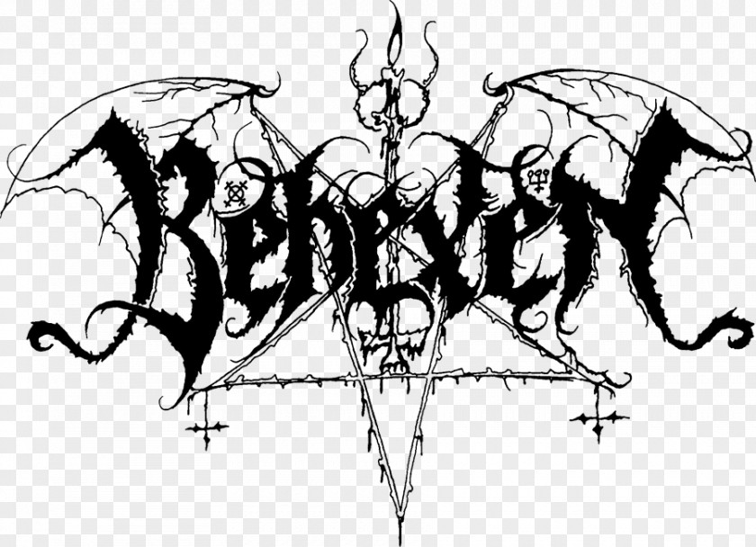 Death Metal Logo Font Black Heavy Behexen PNG