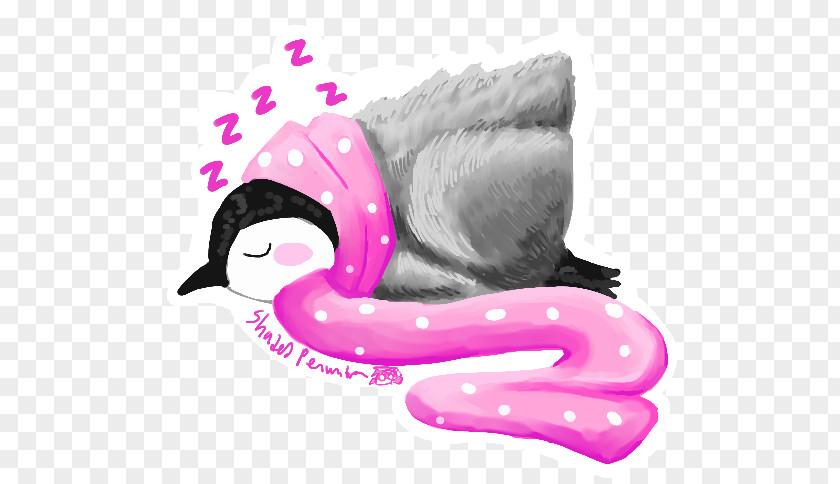 Sleeping Penguin Illustration Cartoon Product Pink M Mouth PNG
