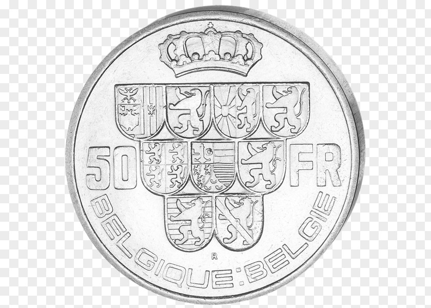 50 Fen Coins Coin Line Art White Font PNG