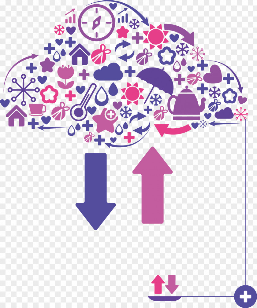 Vector Data Cloud Graphic Design Illustration PNG