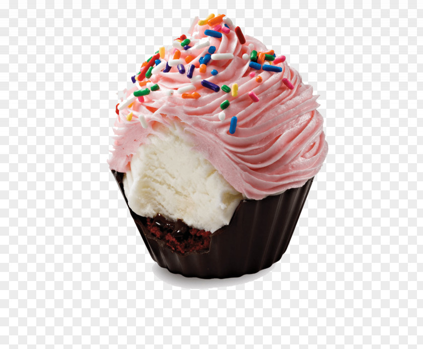 Cake Batter Ice Cream Cupcake Birthday Frosting & Icing PNG
