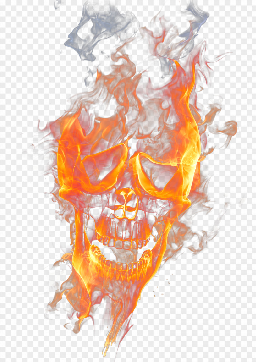 Flame Skull Fire Wallpaper PNG
