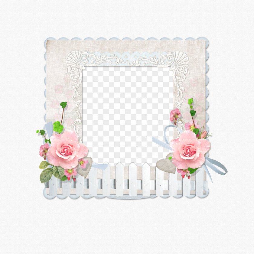 Flower Picture Frame Material Paper Scrapbooking PNG