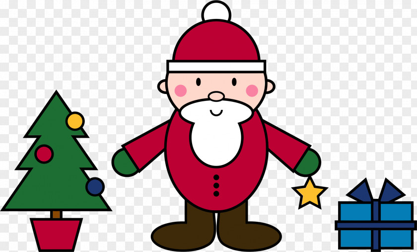 Christmas Scene Santa Claus Mrs. Clip Art PNG