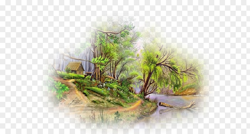 Painting Oil Art Landscape PNG