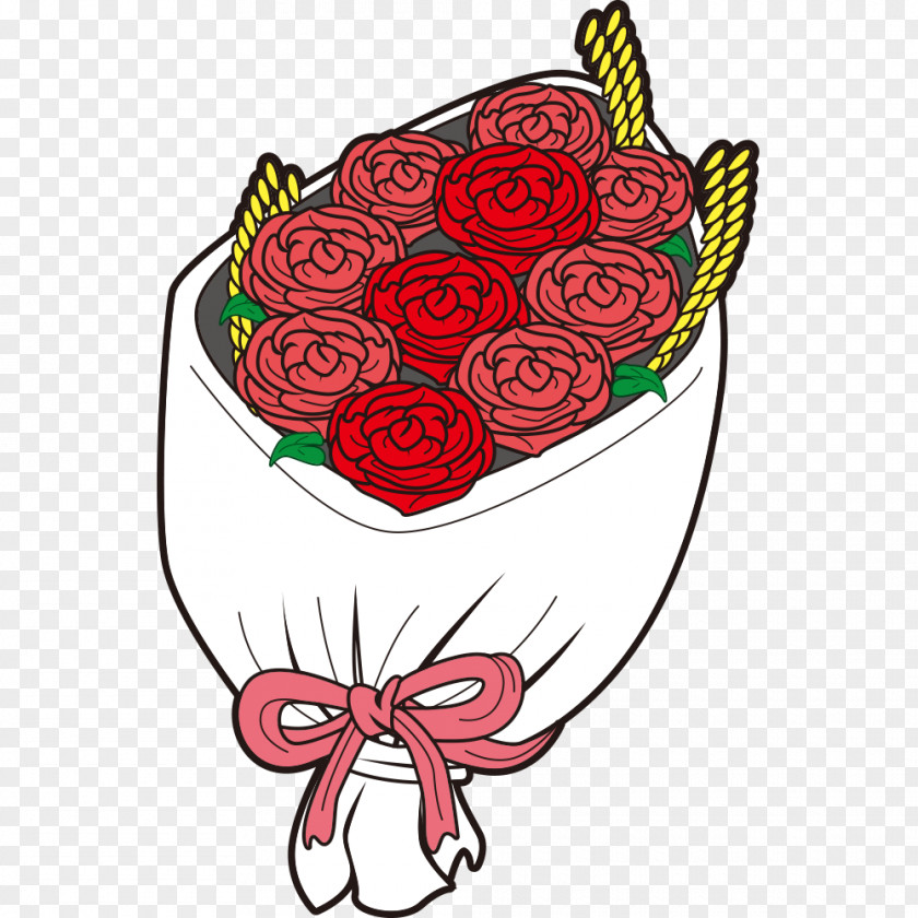A Bouquet Of Roses Beach Rose Floral Design Red Nosegay PNG