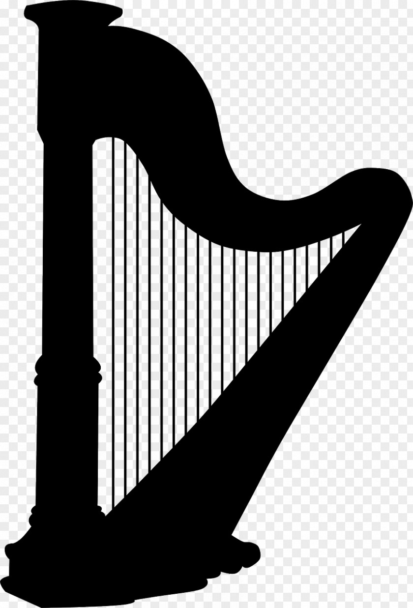 Harp Silhouette String Instruments Clip Art PNG