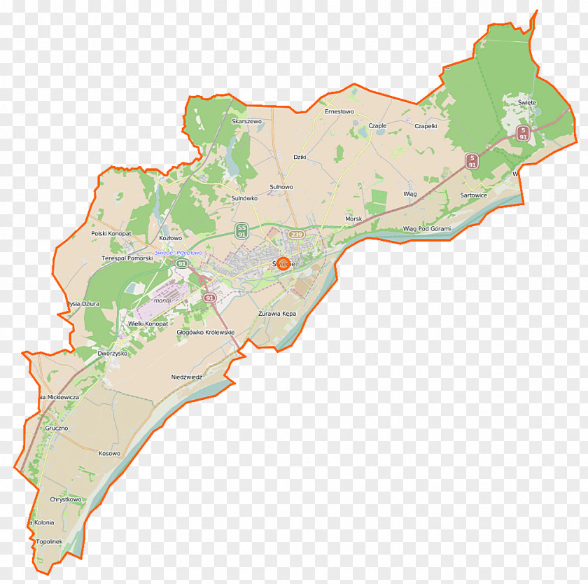 Map Dziki, Kuyavian-Pomeranian Voivodeship Święte, Świecie County Gruczno Nowe Dobra, Drozdowo, PNG