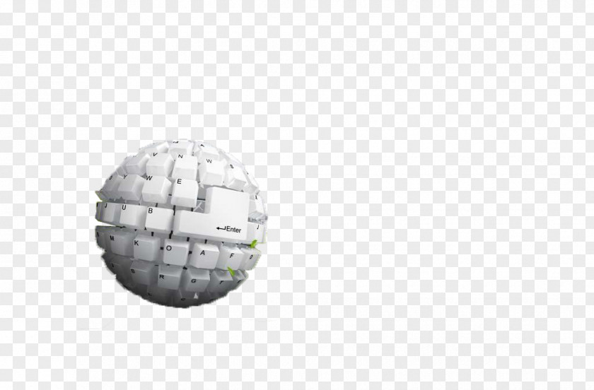 Sphere Consisting Of A Computer Keyboard Golf Ball Pattern PNG
