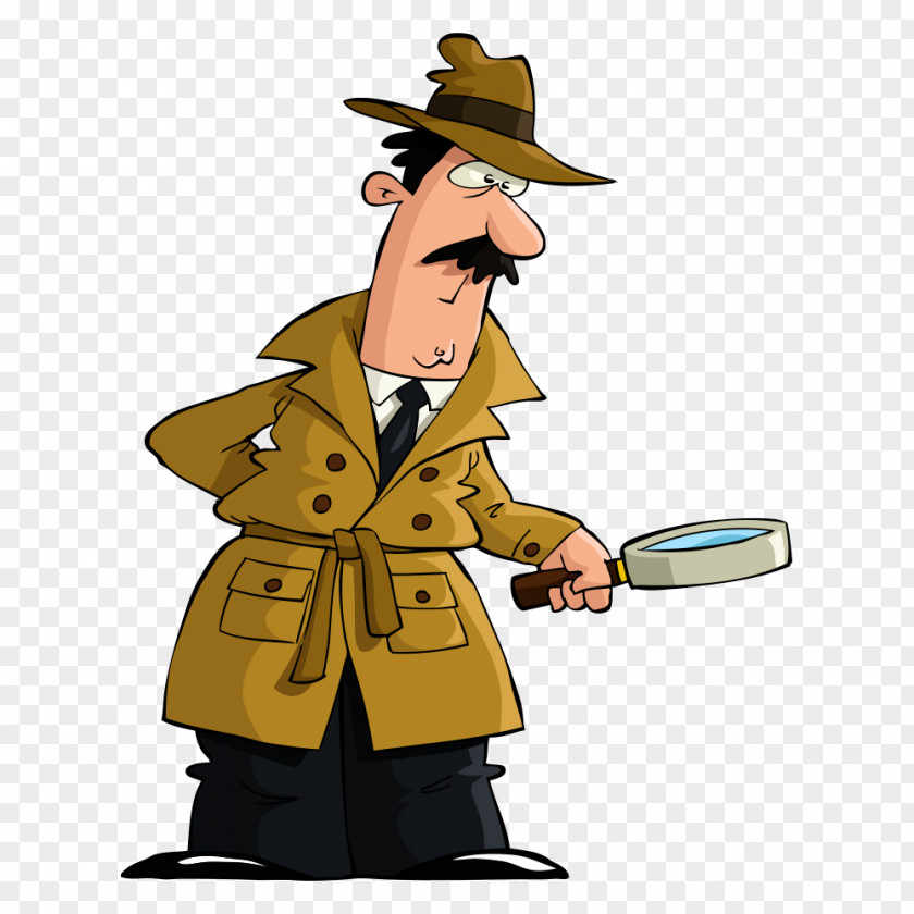 Vector Man Take A Magnifying Glass Detective Royalty-free Clip Art PNG