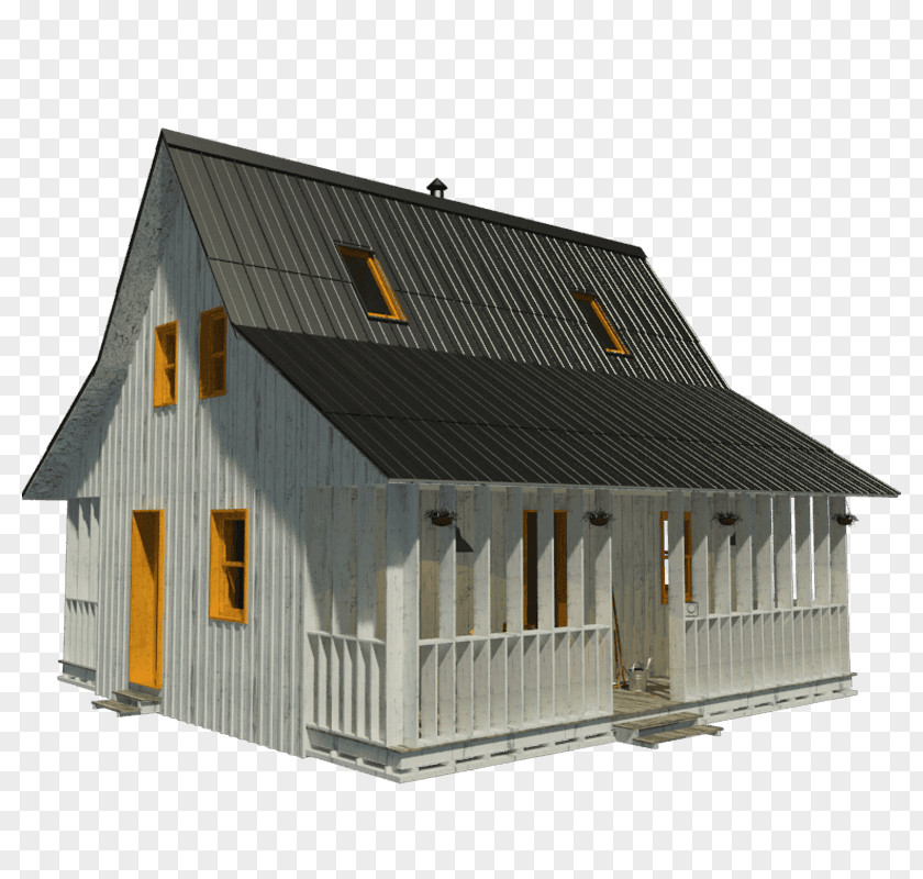 Cottage Loft Saltbox House Plan PNG