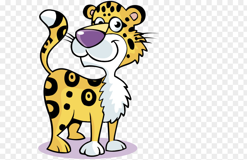 Cute Cartoon Leopard Playfully Cheetah Clip Art PNG