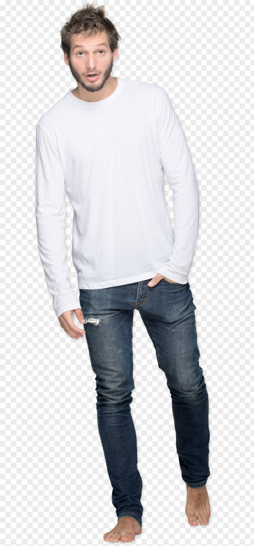 Jeans Fermín Tangüis Long-sleeved T-shirt PNG
