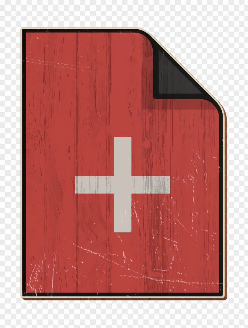 First Aid Rectangle Red Flag Icon PNG