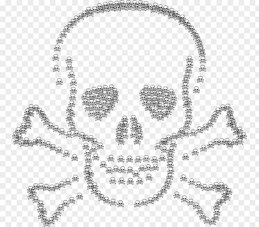 Skull And Crossbones Bones Pattern PNG