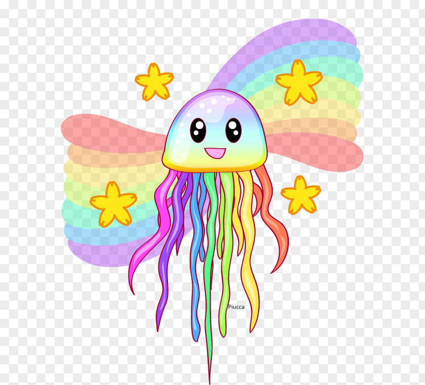 Rainbow Jelly Octopus Clip Art Illustration Child PNG