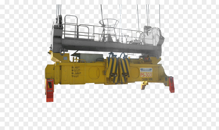 Chinese Crane Rubber Tyred Gantry Spreader Container PNG