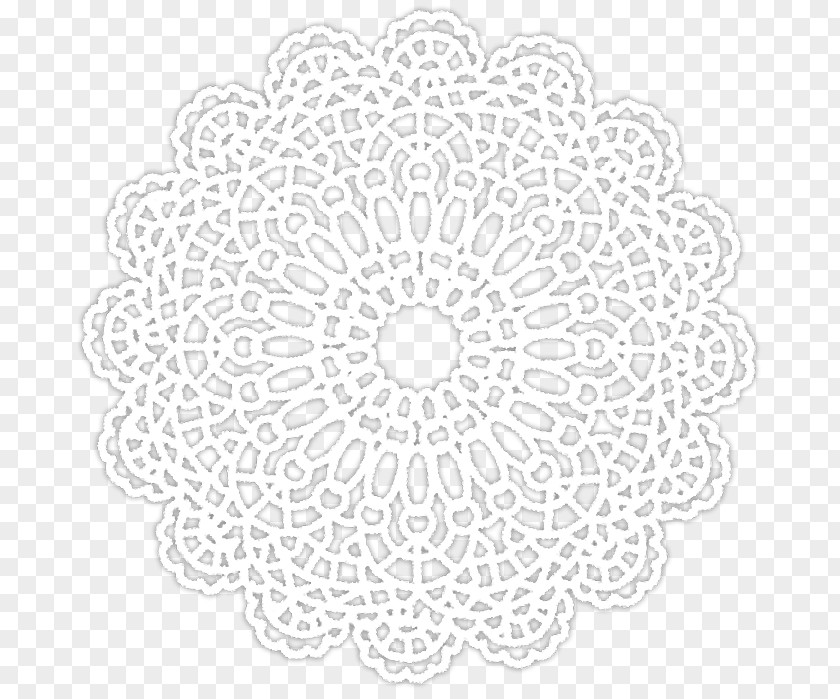 Circle Doily Place Mats White PNG